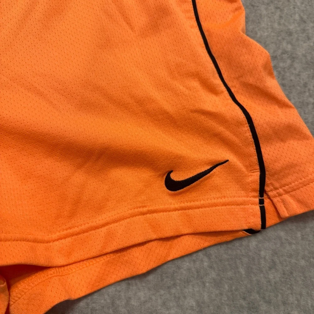 Nike Dri-FIT Womens Orange Mesh Athletic Shorts Running Size Medium